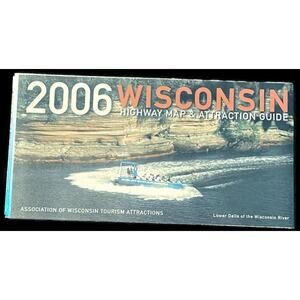 Official Wisconsin State Map 2006 Ephemera Vacation Travel Trip Visitor Guide